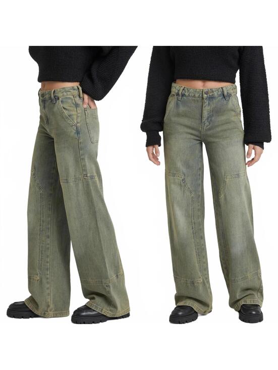 PacSun Denim - Pacsun Jessie High Waisted Baggy Carpenter Pants Medium Indigo NWT Brooks Sz 27